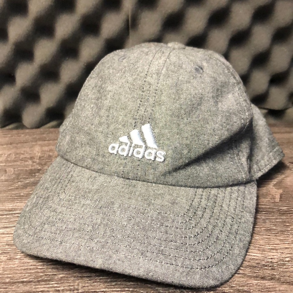 Adidas grey denim daddy baseball hat